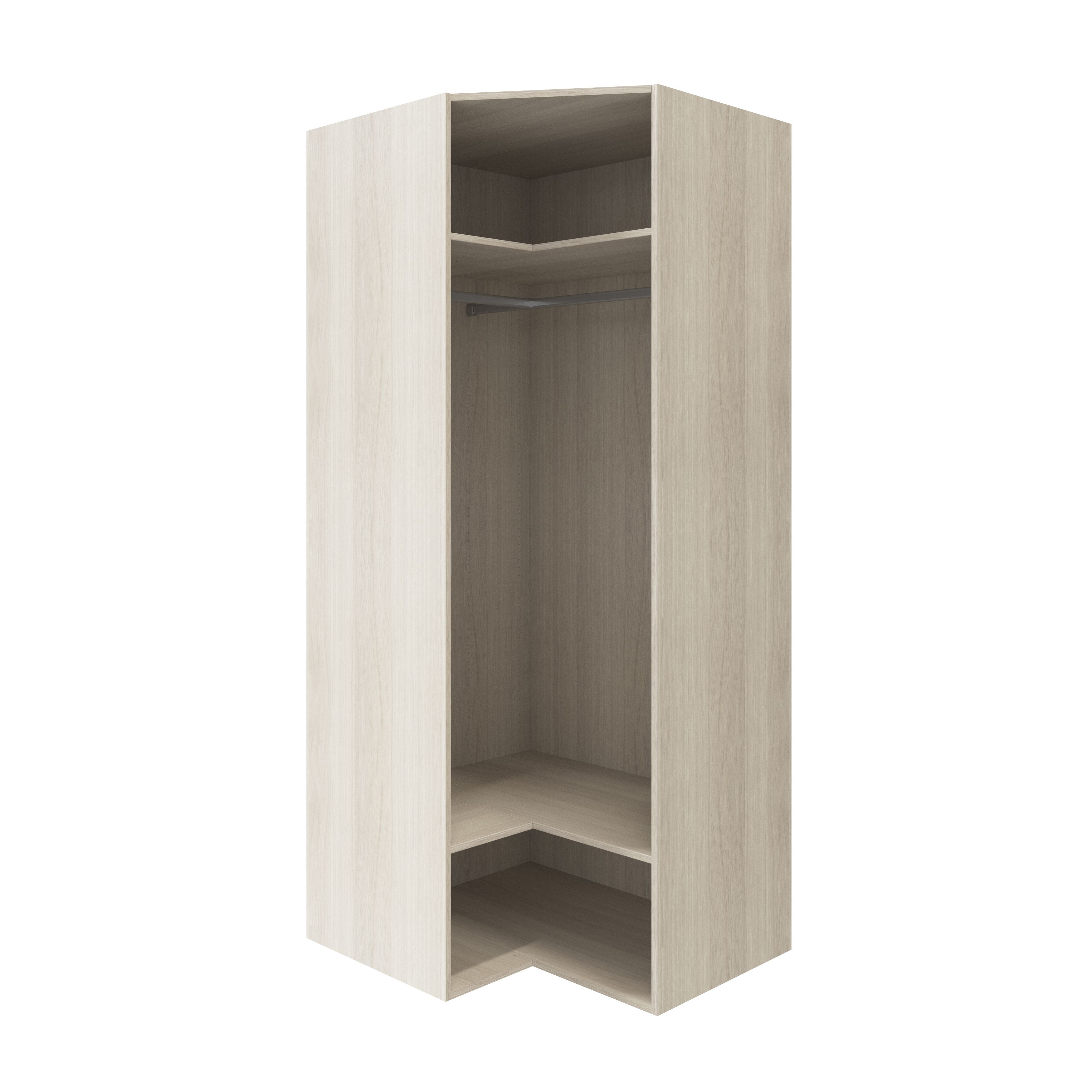 GoodHome Atomia Freestanding Matt oak effect Particle board Mirrored ...
