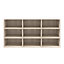GoodHome Atomia Freestanding Matt oak effect Wall-mounted 9 shelf Rectangular Bookcase, (H)1125mm (W)2250mm
