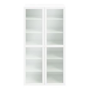 GoodHome Atomia Freestanding Matt white 12 compartments 12 Shelf Freestanding Rectangular Bookcase (H)1875mm (W)1000mm (D)350mm