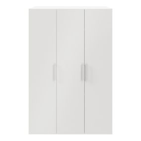 GoodHome Atomia Freestanding Matt white 3 door Triple Wardrobe (H)2250mm (W)1500mm (D)580mm