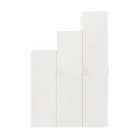 GoodHome Atomia Freestanding Matt white 3 door Triple Wardrobe (H)2250mm (W)500mm (D)580mm