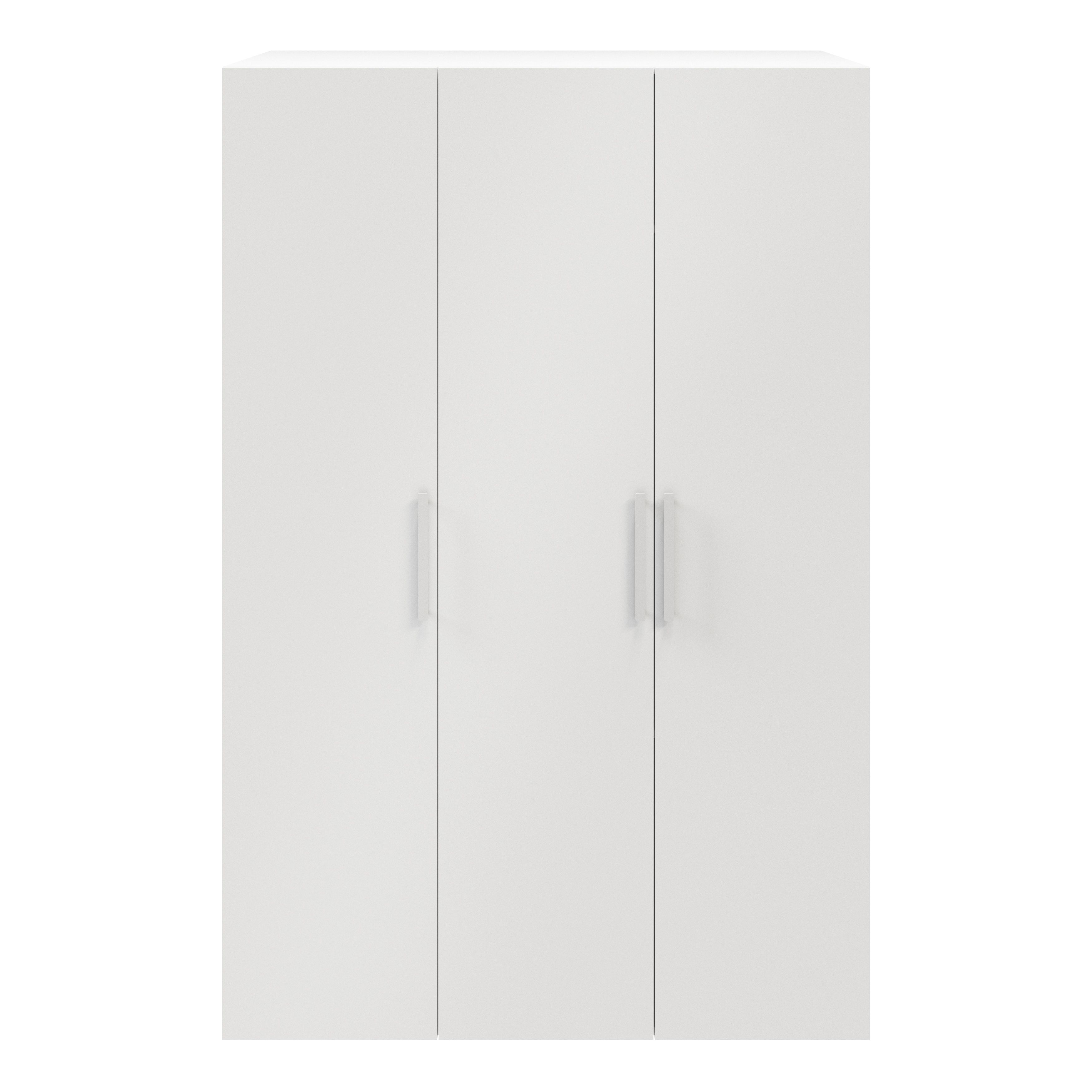 GoodHome Atomia Freestanding Matt white Chipboard Wardrobe (H)2250mm (W)1500mm (D)580mm