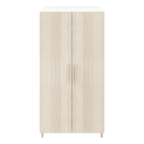 GoodHome Atomia Freestanding Matt white oak effect Chipboard Wardrobe (H)1875mm (W)1000mm (D)580mm