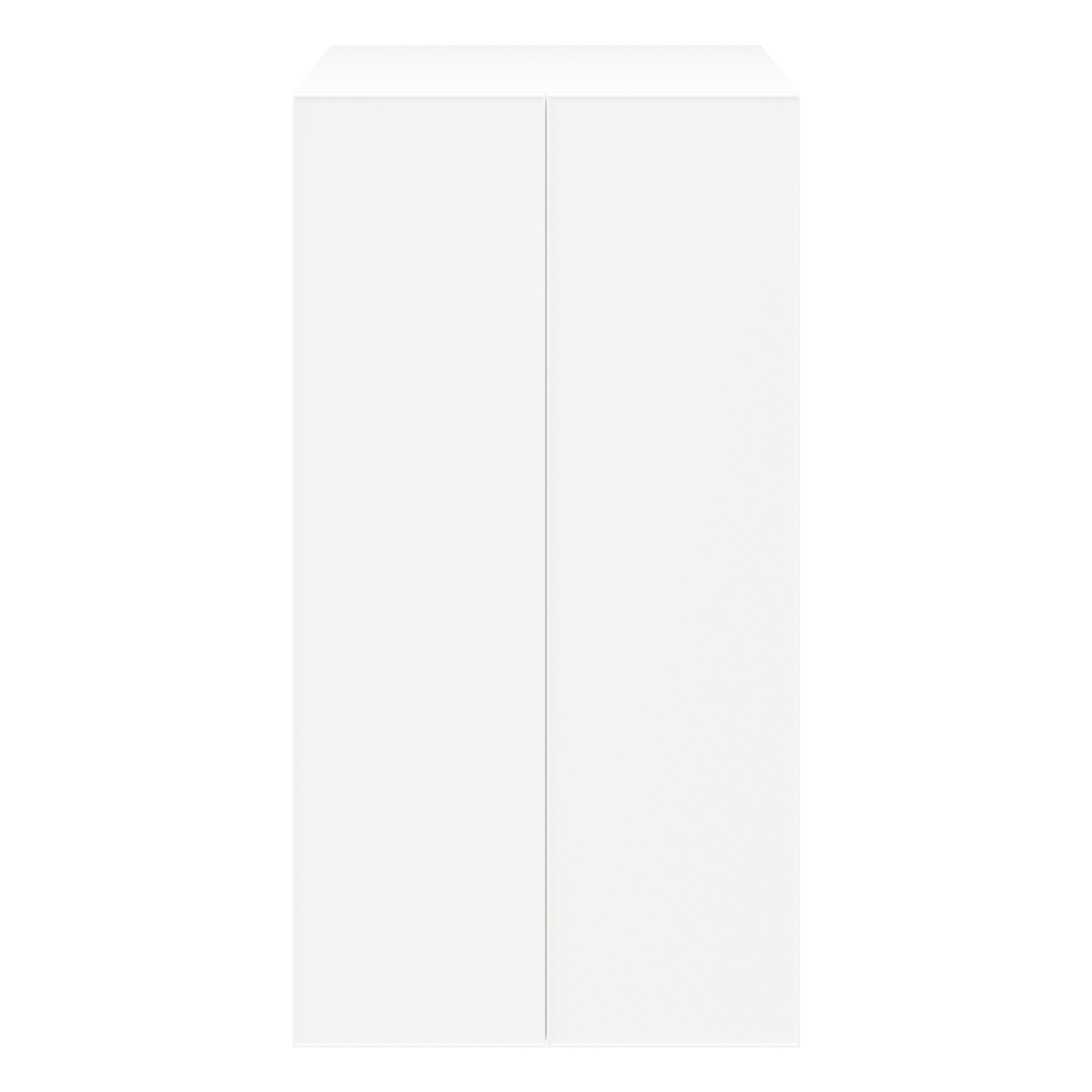 GoodHome Atomia Freestanding Matt white Particle board Double Wardrobe (H)1875mm (W)1000mm (D)580mm