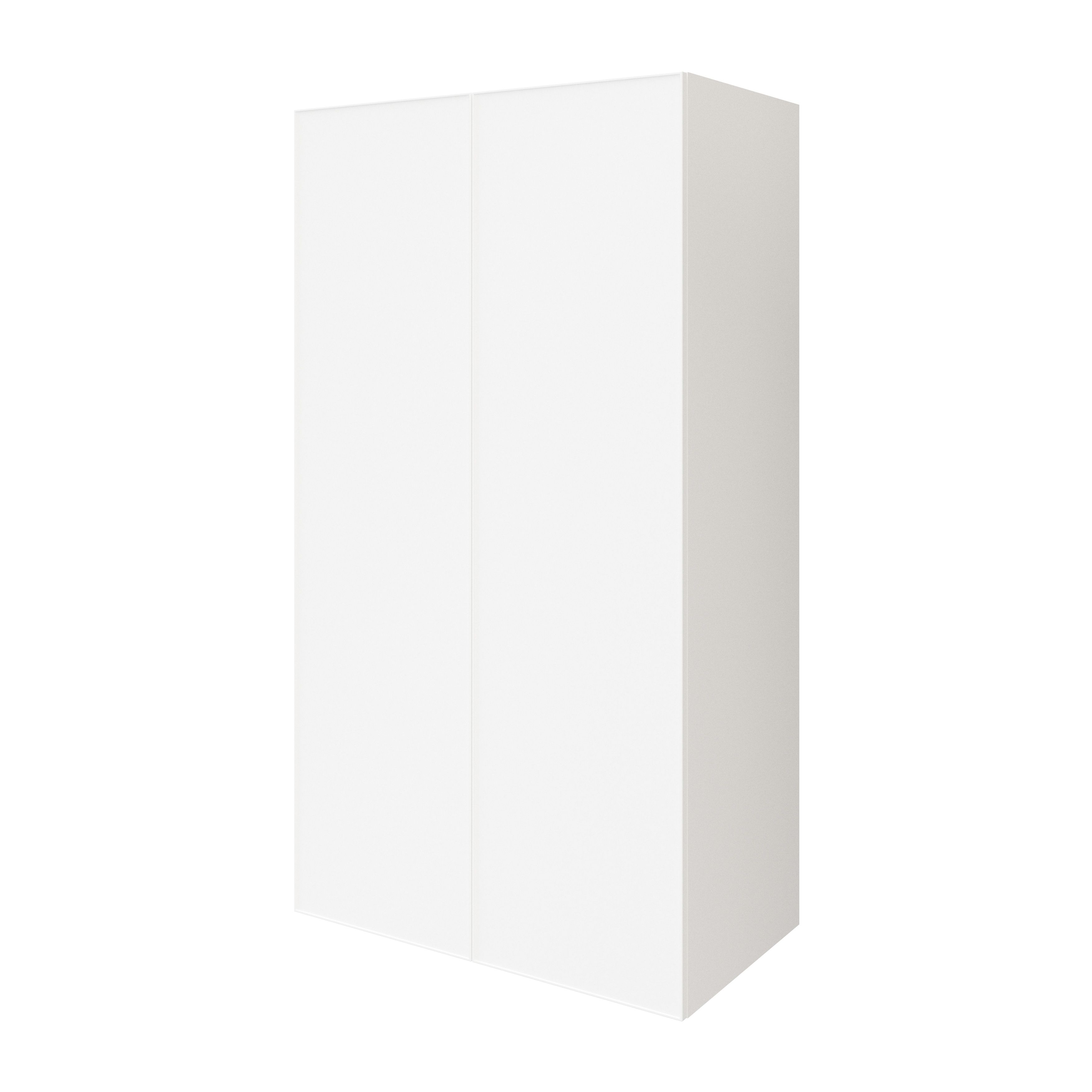 GoodHome Atomia Freestanding Matt white Particle board Double Wardrobe (H)1875mm (W)1000mm (D)580mm