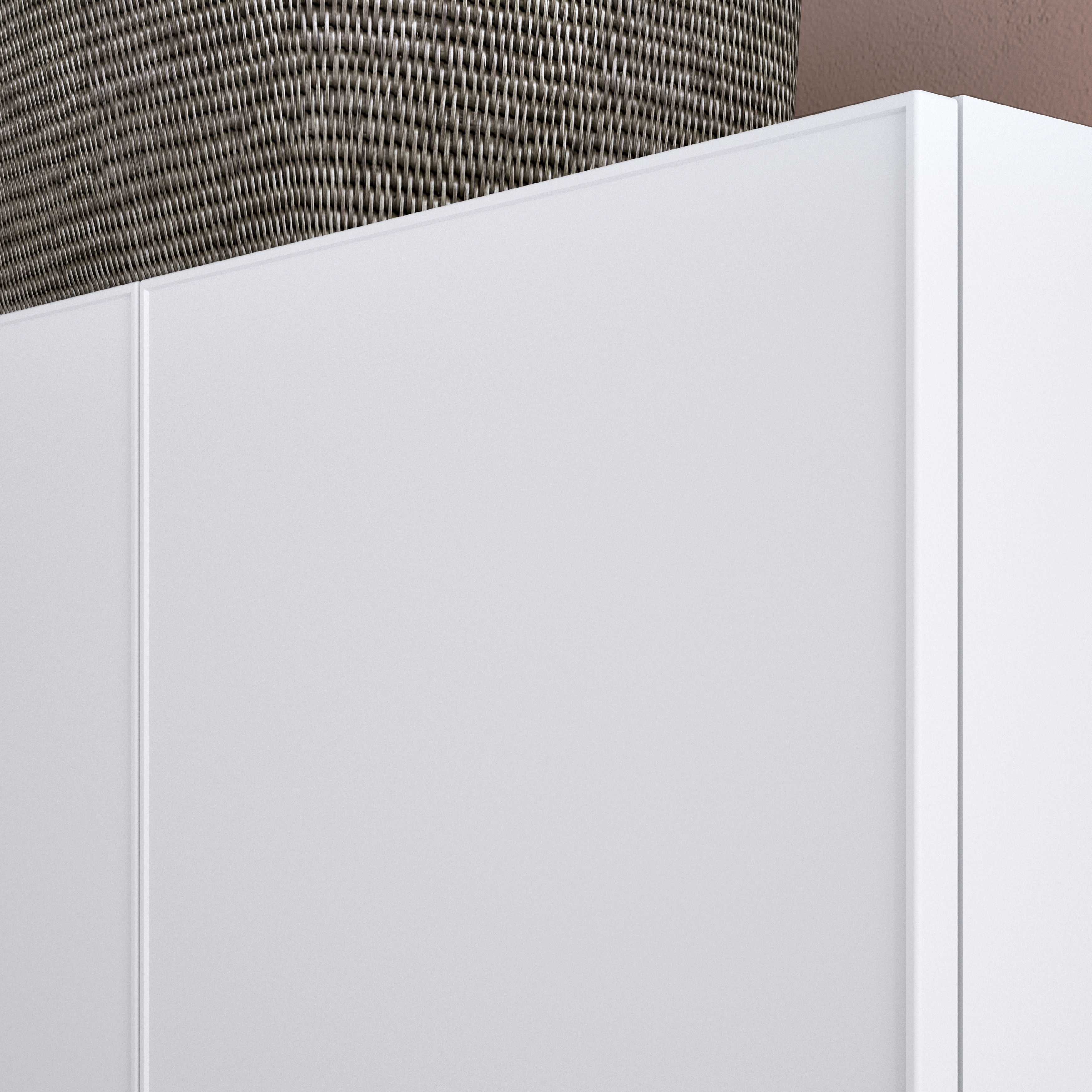 GoodHome Atomia Freestanding Matt white Particle board Double Wardrobe (H)1875mm (W)1000mm (D)580mm