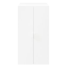 GoodHome Atomia Freestanding Matt white Particle board Handled Double Wardrobe (H)1875mm (W)1000mm (D)580mm