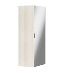 GoodHome Atomia Freestanding Mirrored Matt Oak effect 1 door Large Corner wardrobe (W)1300mm (D)580mm