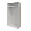 GoodHome Atomia Freestanding Modern Gloss anthracite & white Double Wardrobe (H)1875mm (W)1000mm (D)580mm