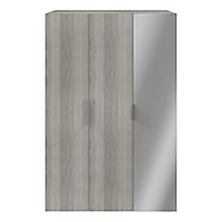 GoodHome Atomia Freestanding Modern Matt grey oak effect Triple Wardrobe (H)2250mm (W)1000mm (D)580mm