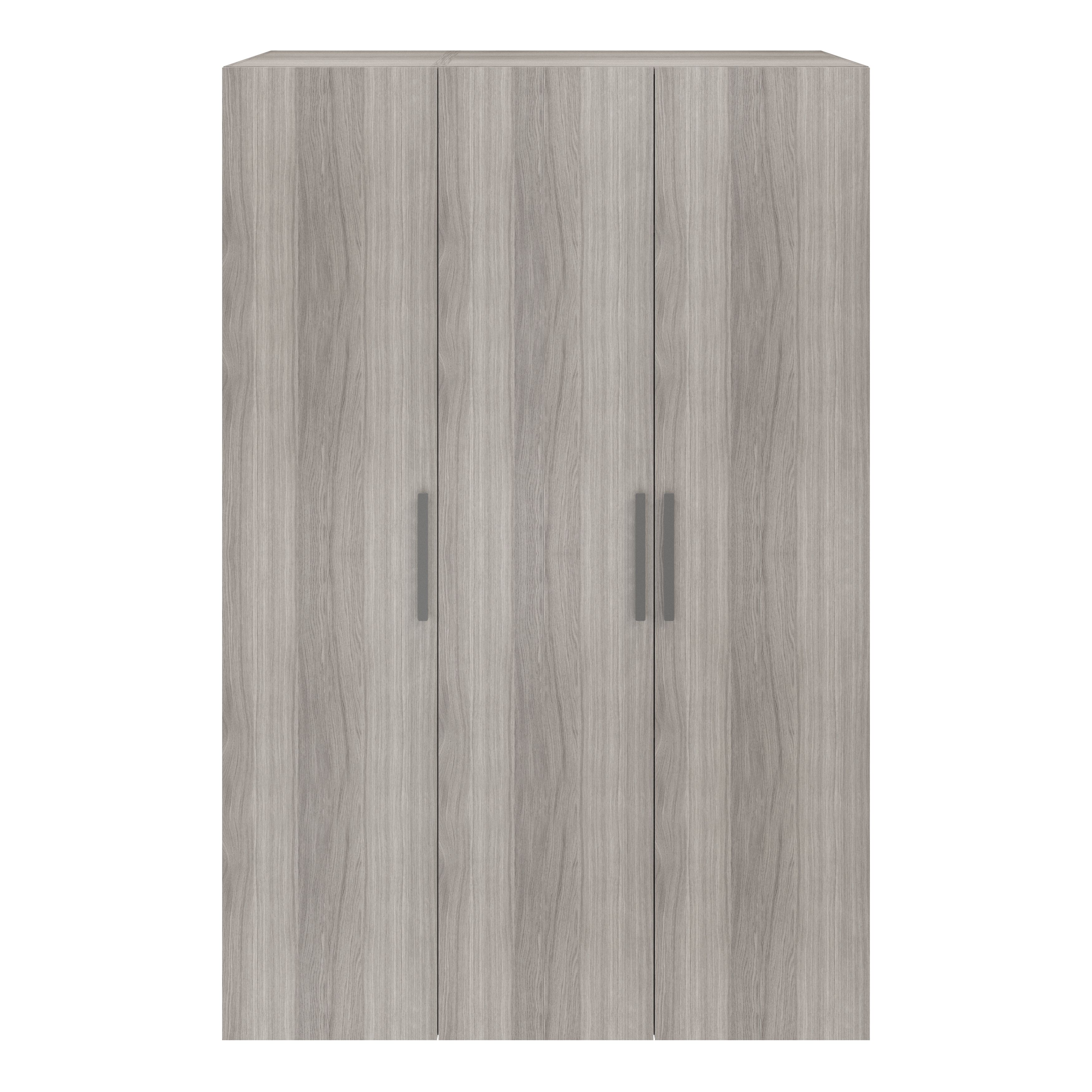 GoodHome Atomia Freestanding Modern Matt Grey Oak Effect Triple ...