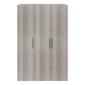 GoodHome Atomia Freestanding Modern Matt grey oak effect Triple Wardrobe (H)2250mm (W)1000mm (D)580mm