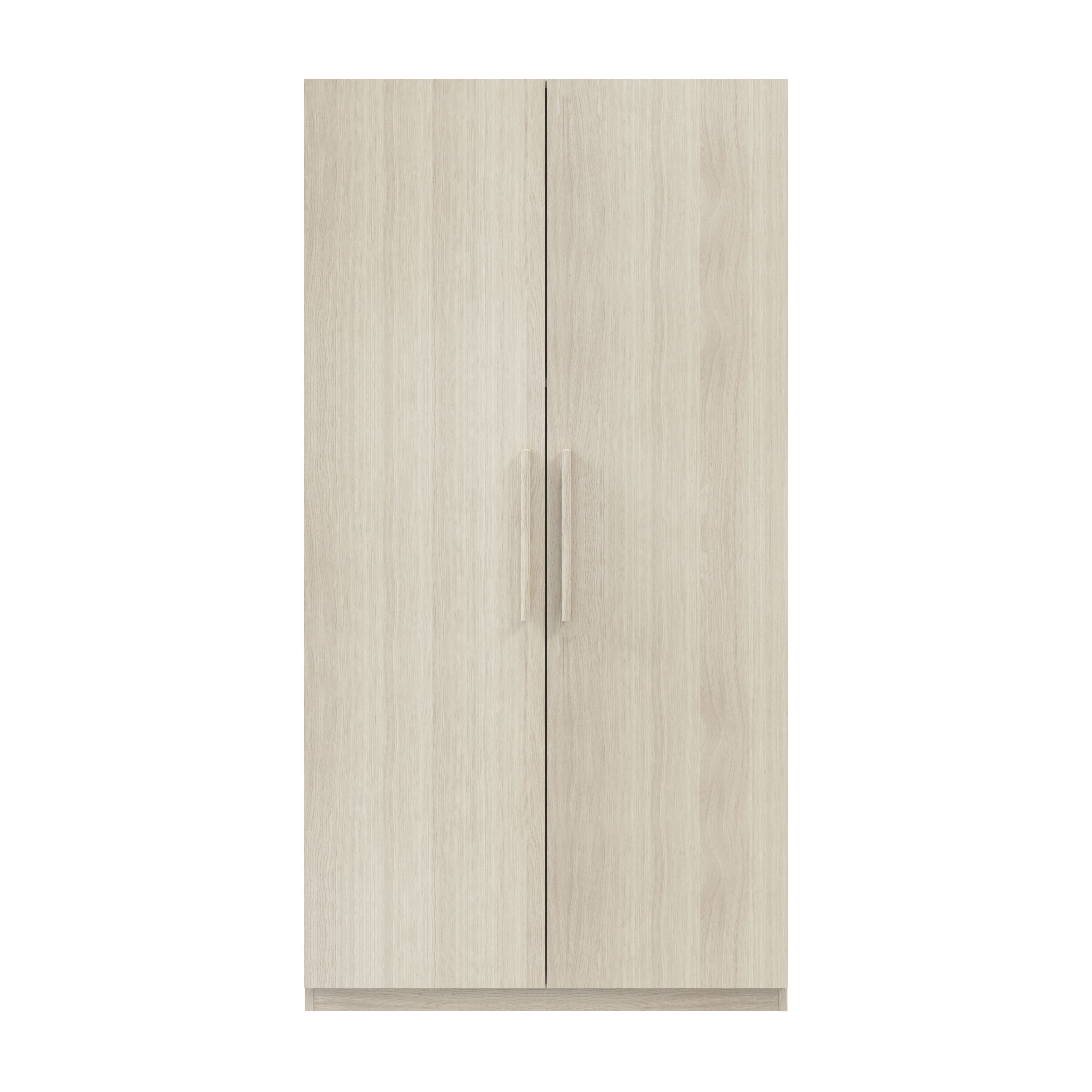 GoodHome Atomia Freestanding Modern Matt oak effect Large Double Wardrobe (H)1929mm (W)1000mm (D)596mm