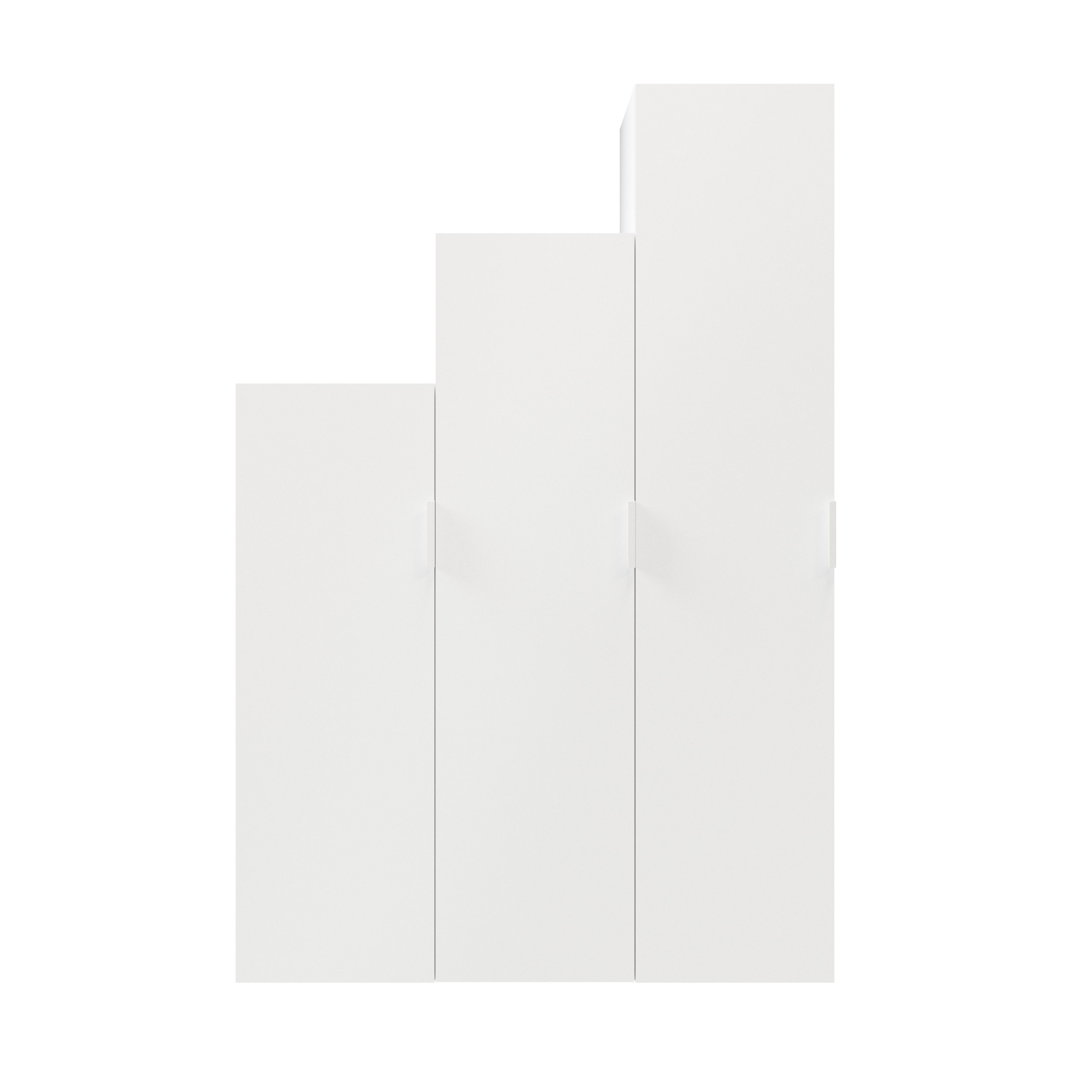 GoodHome Atomia Freestanding Modern Matt white Triple Wardrobe (H)2250mm (W)500mm (D)580mm