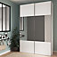 GoodHome Atomia Freestanding Modern White Particle board Large Double Wardrobe (H)2250mm (W)1500mm (D)635mm
