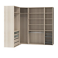 GoodHome Atomia Freestanding Oak effect Large bedroom storage unit kit (H)2250mm (W)3800mm (D)580mm