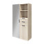GoodHome Atomia Freestanding Oak effect Mirrored Small Wardrobe, clothing & shoes organiser (H)1875mm