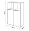 GoodHome Atomia Freestanding Office & living storage (H)850mm (W)750mm (D)370mm