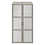 GoodHome Atomia Freestanding Opaque Mirrored Grey oak effect 2 door Medium Wardrobe (D)580mm