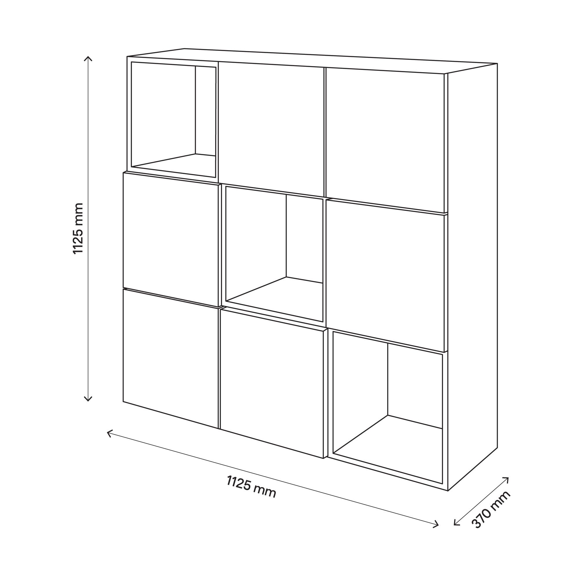 GoodHome Atomia Freestanding White oak effect Bookcases, shelving units & display cabinets