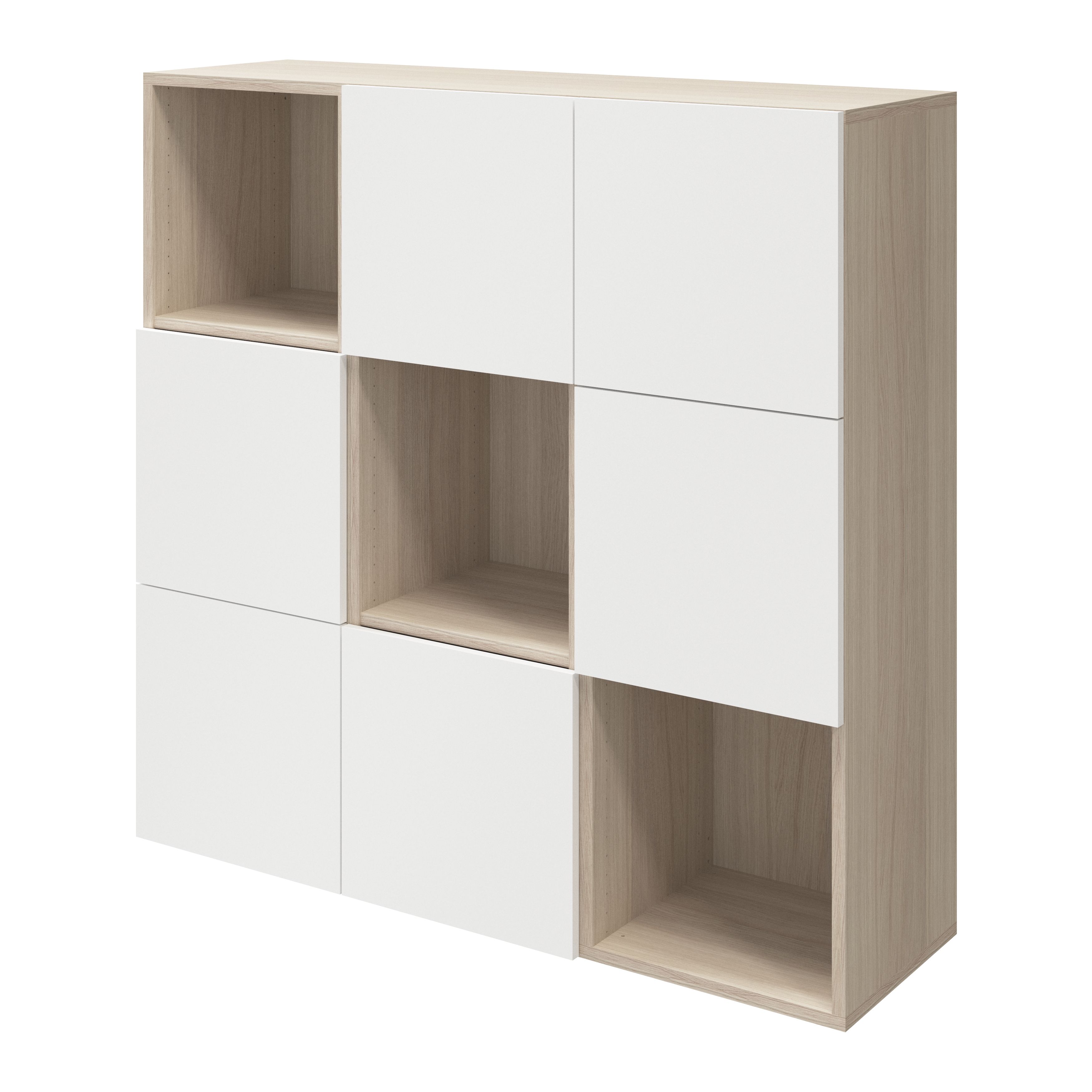 GoodHome Atomia Freestanding White oak effect Bookcases, shelving units & display cabinets