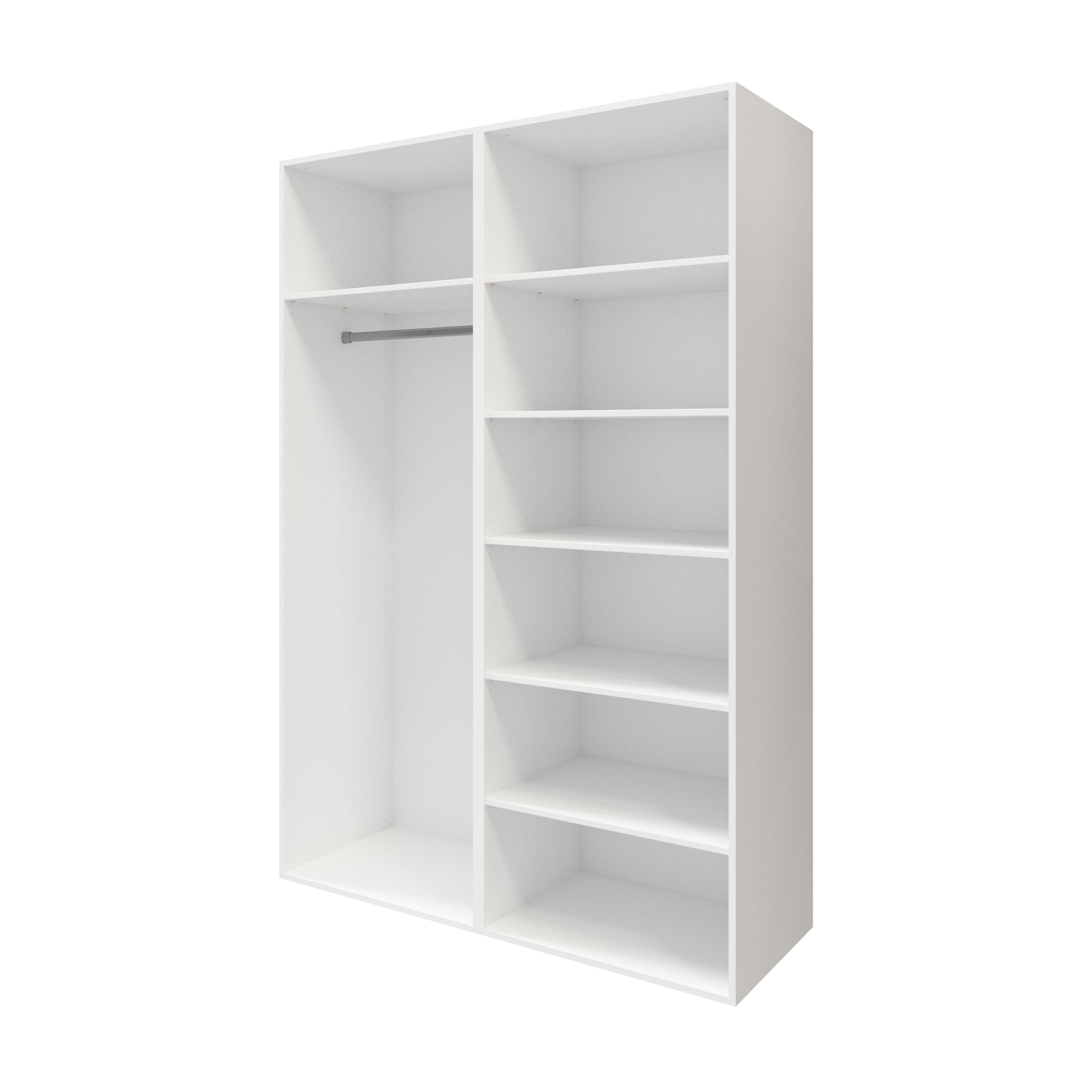 GoodHome Atomia Freestanding White oak effect Particle board Wardrobe (H)2250mm (W)1500mm (D)655mm
