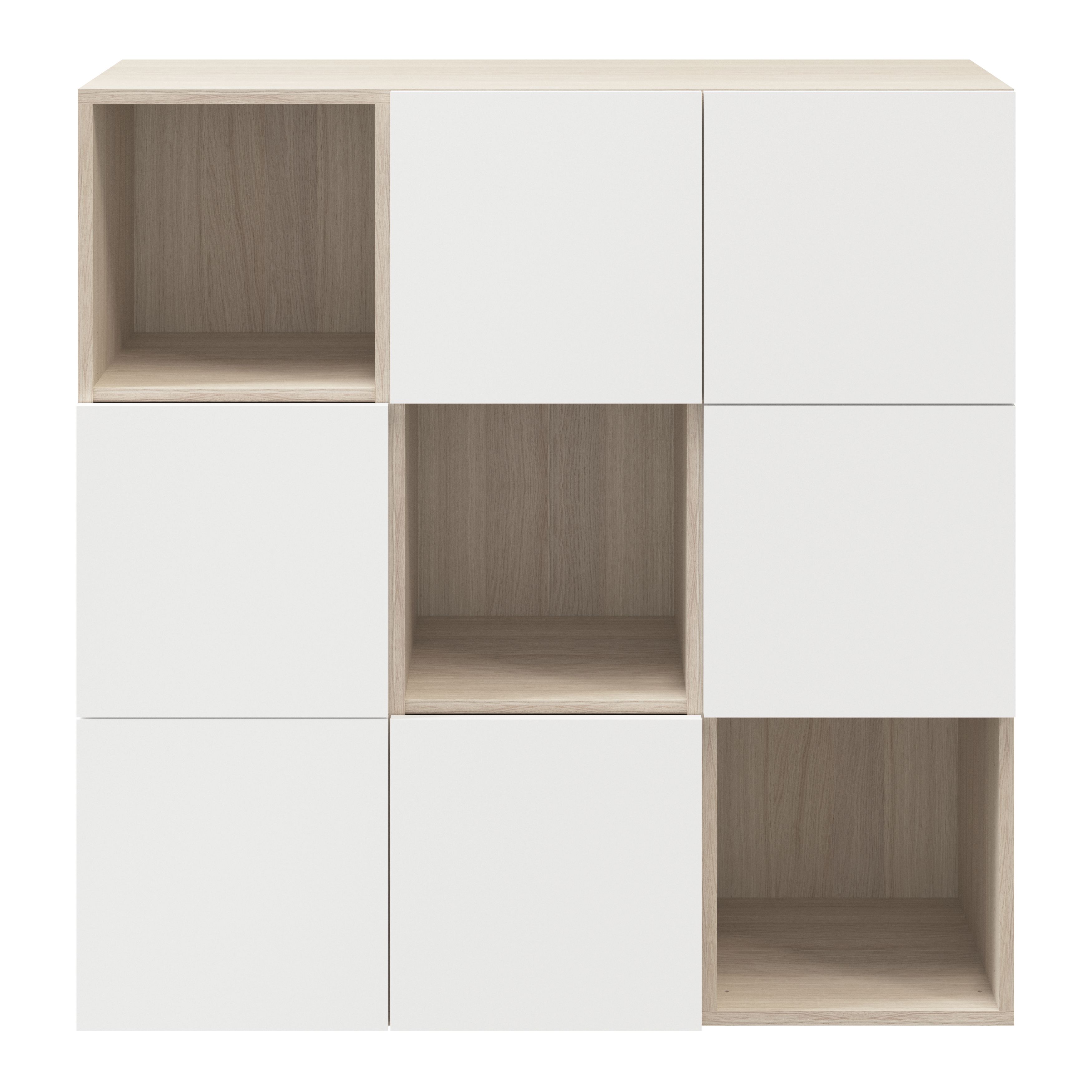 GoodHome Atomia Freestanding White Oak effect Small Bookcases, shelving