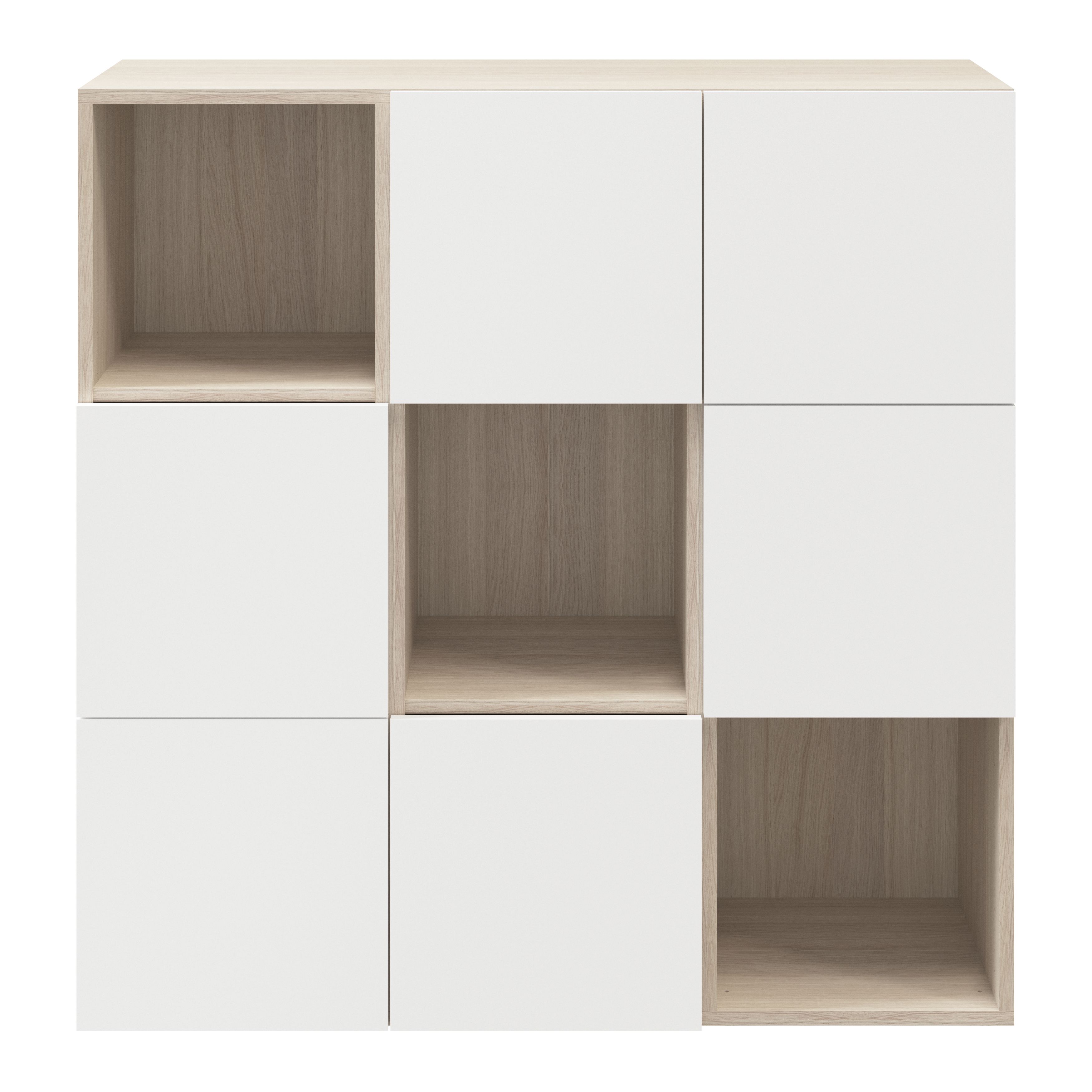 GoodHome Atomia Freestanding White Oak effect Small Bookcases, shelving units & display cabinets (H)1125mm