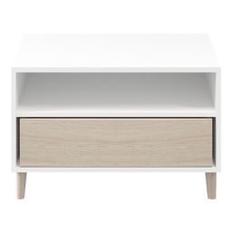 GoodHome Atomia Freestanding White Oak effect TV furniture stand, (W)750mm