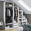 GoodHome Atomia Freestanding White Wardrobe, clothing & shoes organiser (H)2250mm (W)2250mm (D)580mm