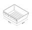 GoodHome Atomia Full extension Pull-out basket (W)400mm (D)400mm