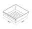 GoodHome Atomia Full extension Pull-out basket (W)464mm (D)510mm