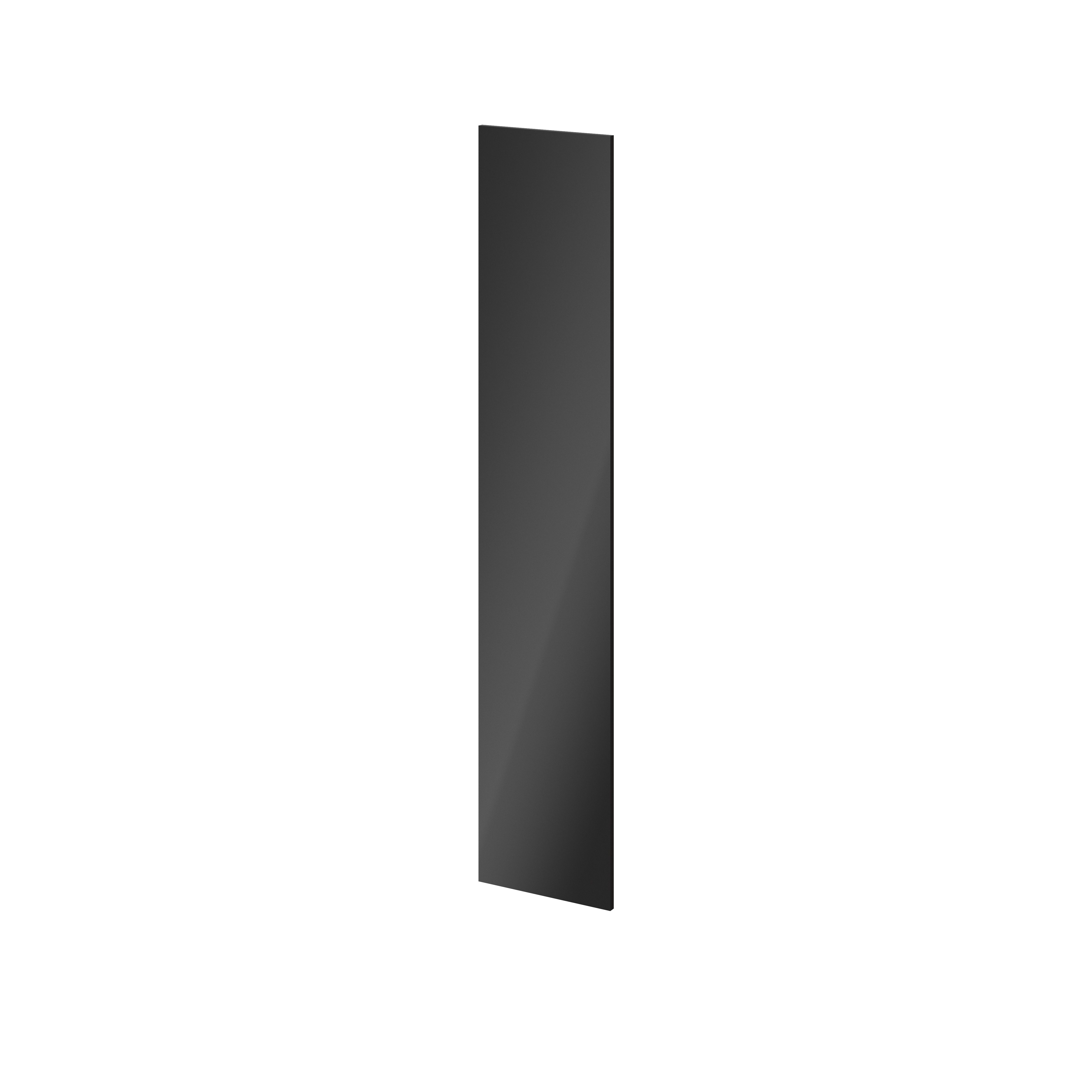 GoodHome Atomia Gloss Anthracite Non-mirrored Modular furniture door, (H) 1872mm (W) 372mm