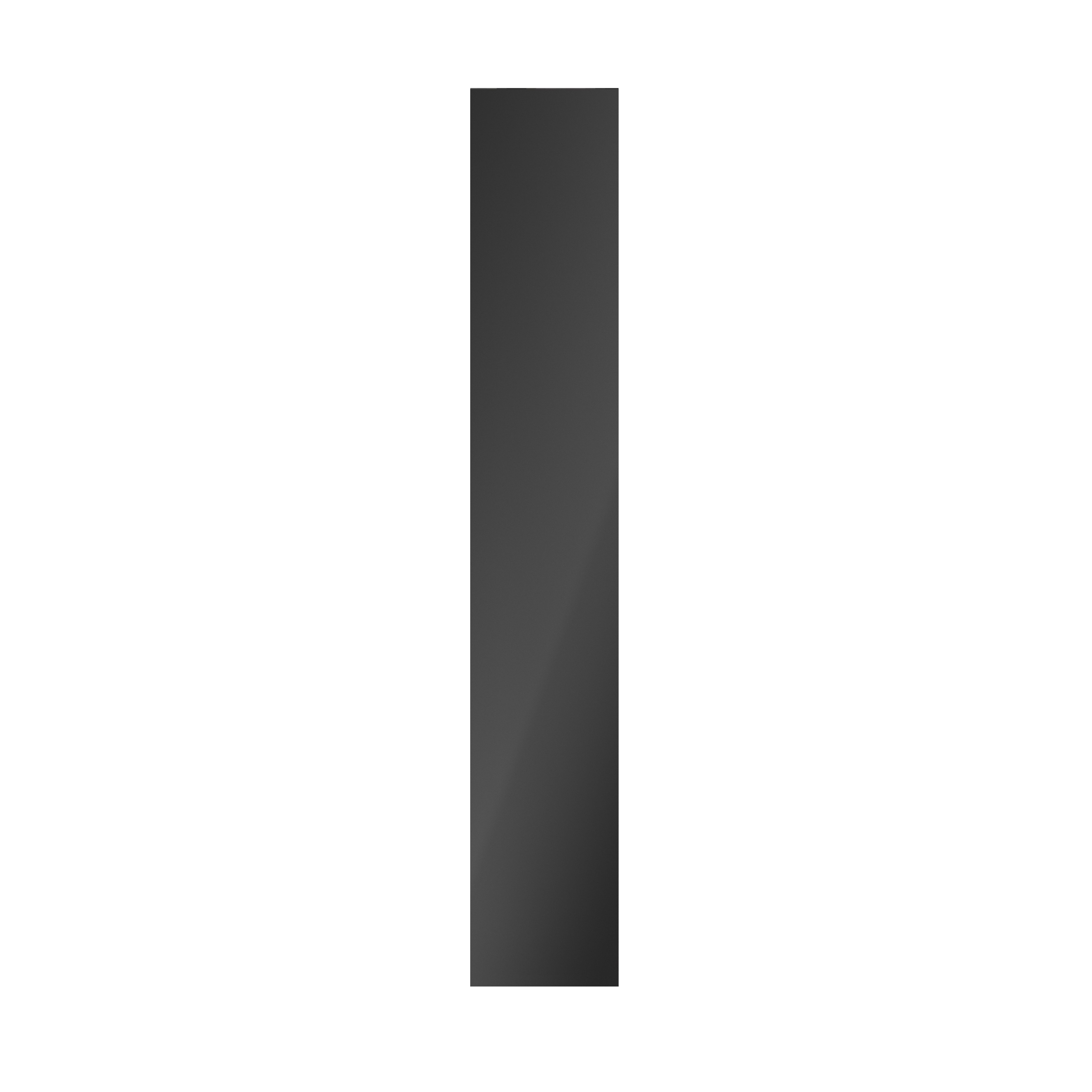GoodHome Atomia Gloss Anthracite Non-mirrored Modular furniture door, (H) 2247mm (W) 372mm