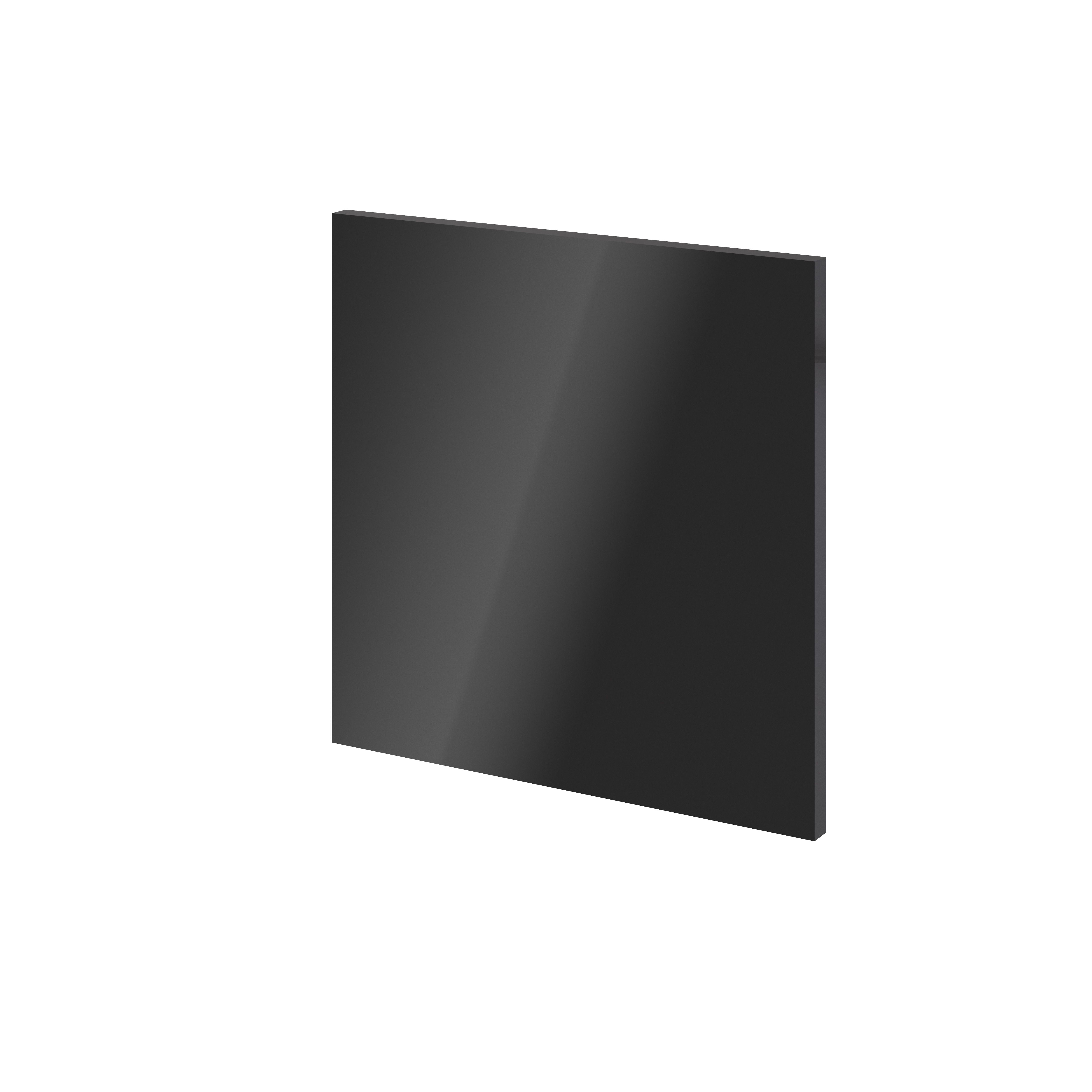 GoodHome Atomia Gloss Anthracite Non-mirrored Modular furniture door, (H) 372mm (W) 372mm
