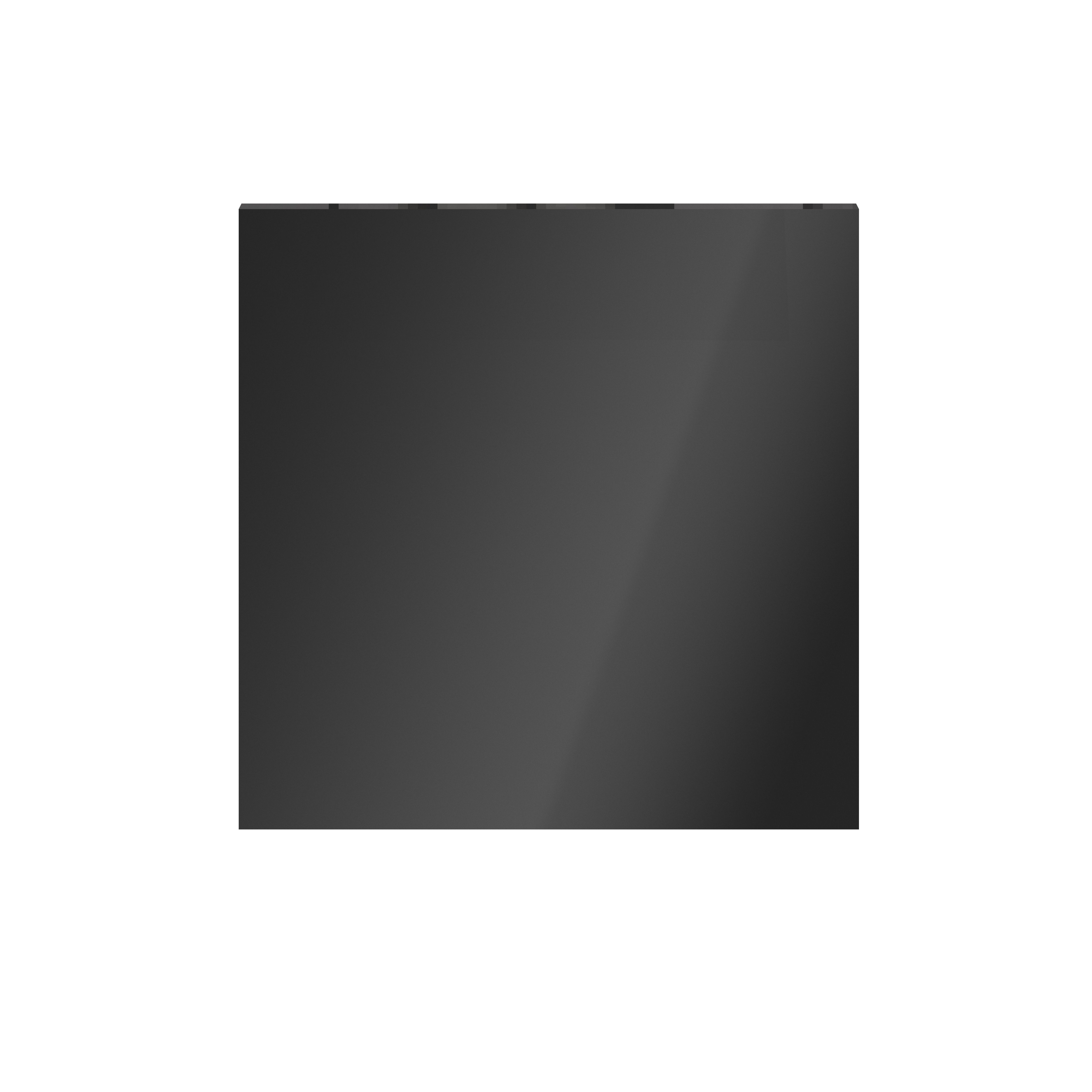 GoodHome Atomia Gloss Anthracite Non-mirrored Modular furniture door, (H) 372mm (W) 372mm