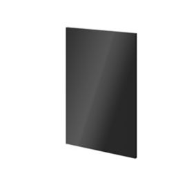 GoodHome Atomia Gloss Anthracite Non-mirrored Modular furniture door, (H) 747mm (W) 497mm