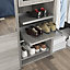 GoodHome Atomia Grey Metallic effect Full extension Pull-out shoe rack (W)464mm