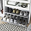 GoodHome Atomia Grey Metallic effect Full extension Pull-out shoe rack (W)964mm