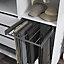GoodHome Atomia Grey metallic effect Pull-out Trouser Storage rack (W)464mm (D)510mm