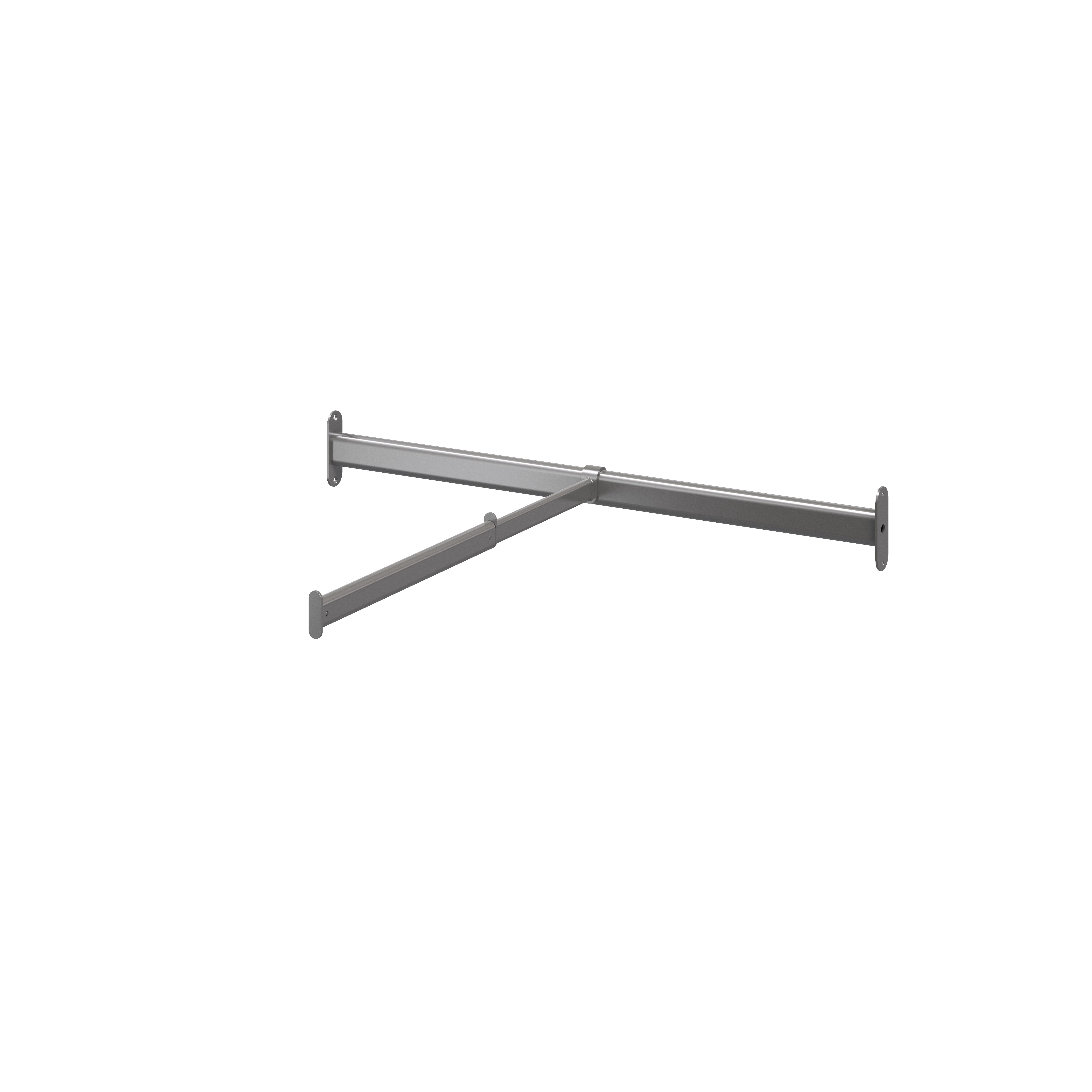 GoodHome Atomia Grey metallic effect Wardrobe Frontal hanging bar, (L)713mm (D)580mm