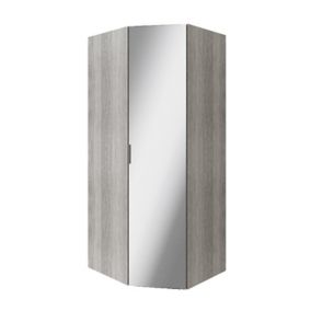 GoodHome Atomia Grey Oak effect Mirrored Medium Corner storage unit (H)2250mm