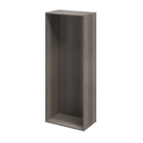 GoodHome Atomia Grey oak effect Modular furniture cabinet, (H)1875mm (W)750mm (D)450mm