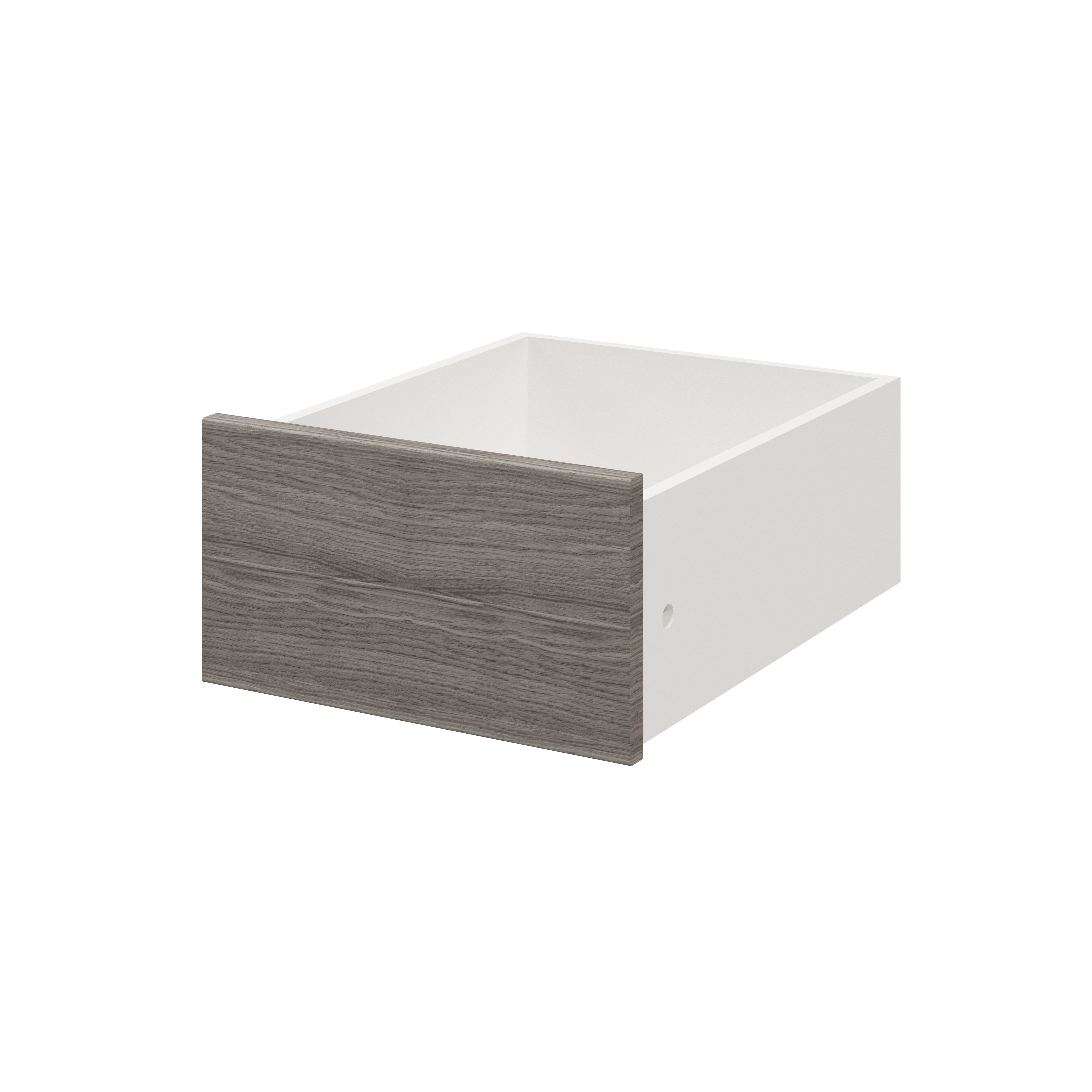 GoodHome Atomia Grey oak effect Slab Internal Drawer (H)170mm (W)339mm (D)390mm