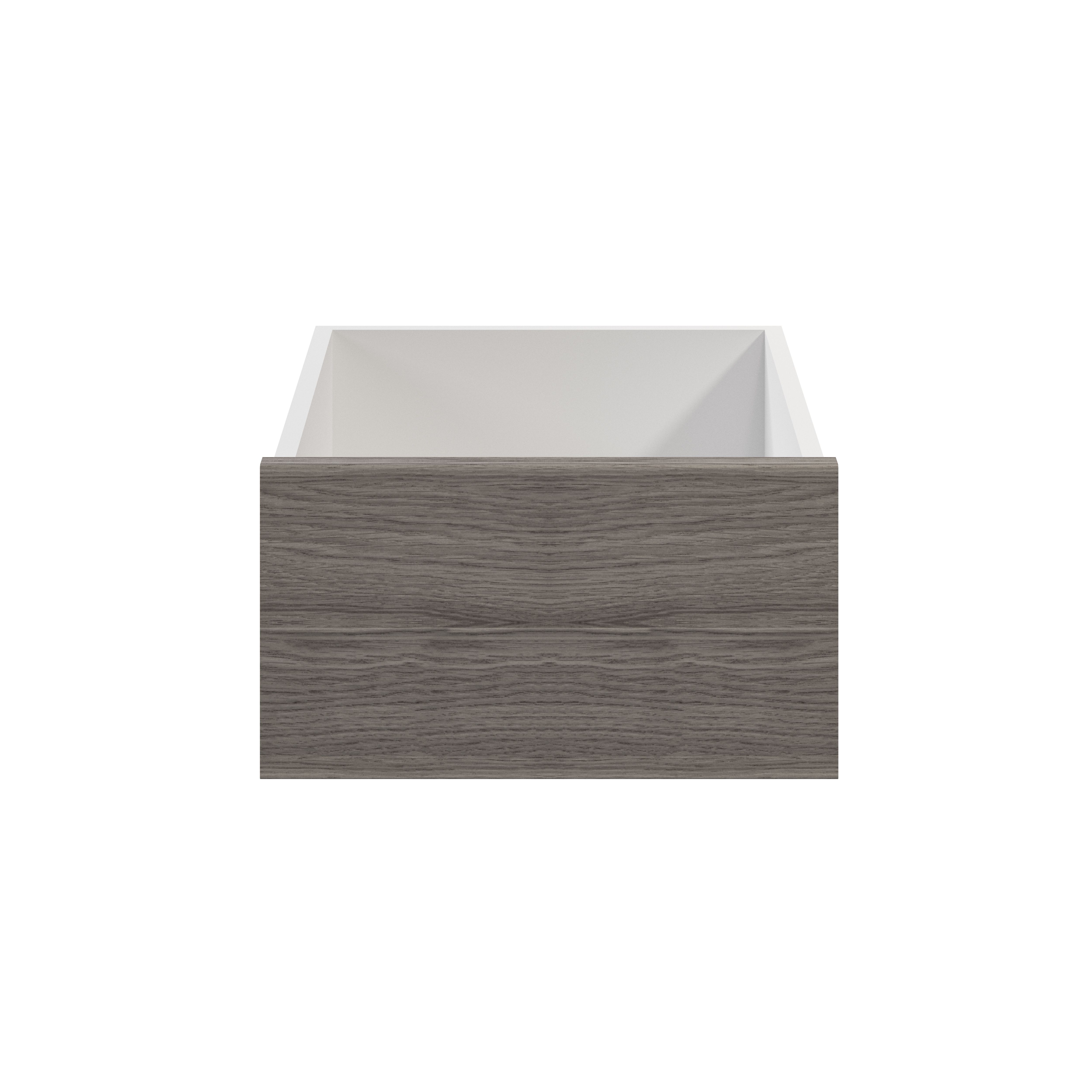 GoodHome Atomia Grey oak effect Slab Internal Drawer (H)170mm (W)339mm (D)390mm