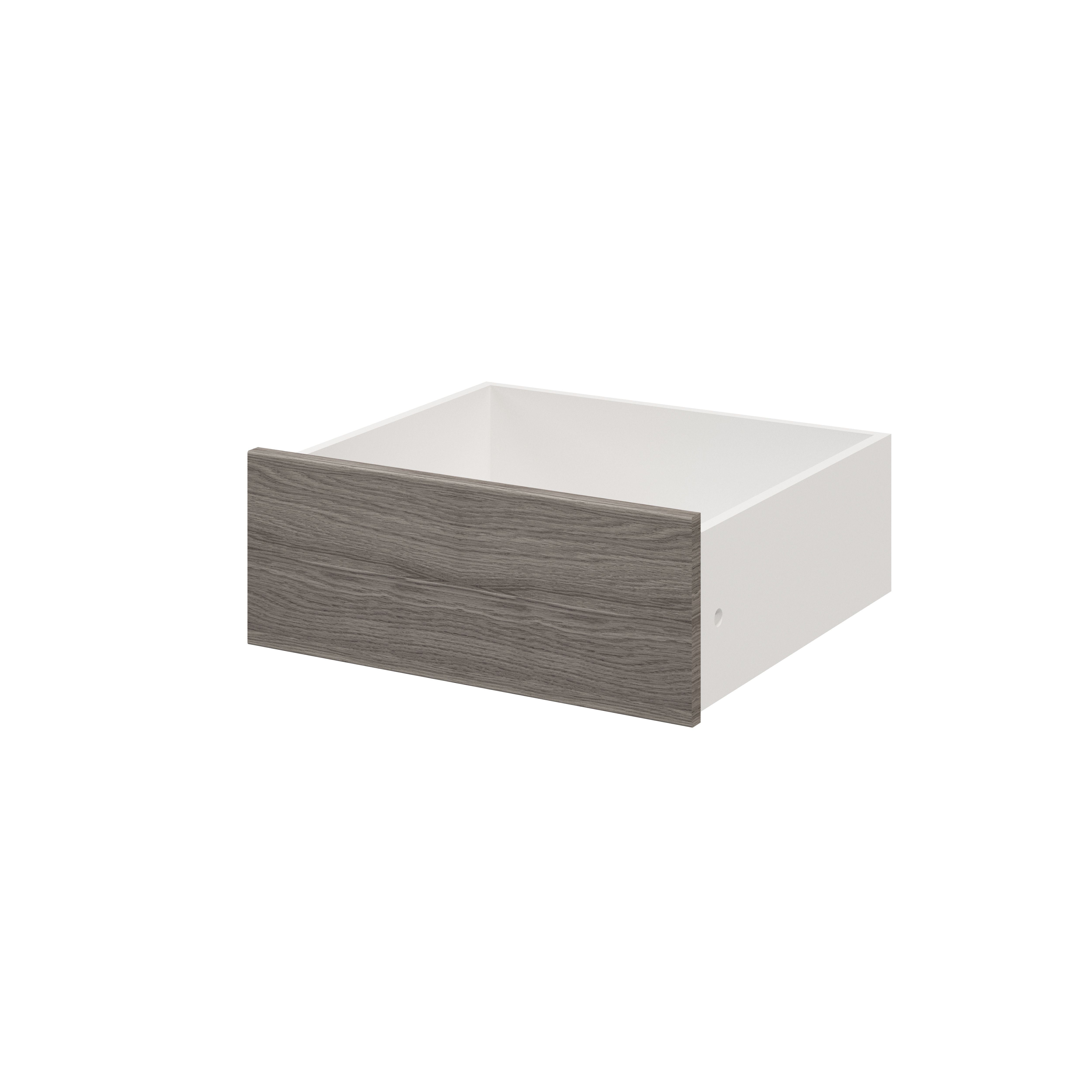GoodHome Atomia Grey oak effect Slab Internal Drawer (H)170mm (W)464mm (D)390mm