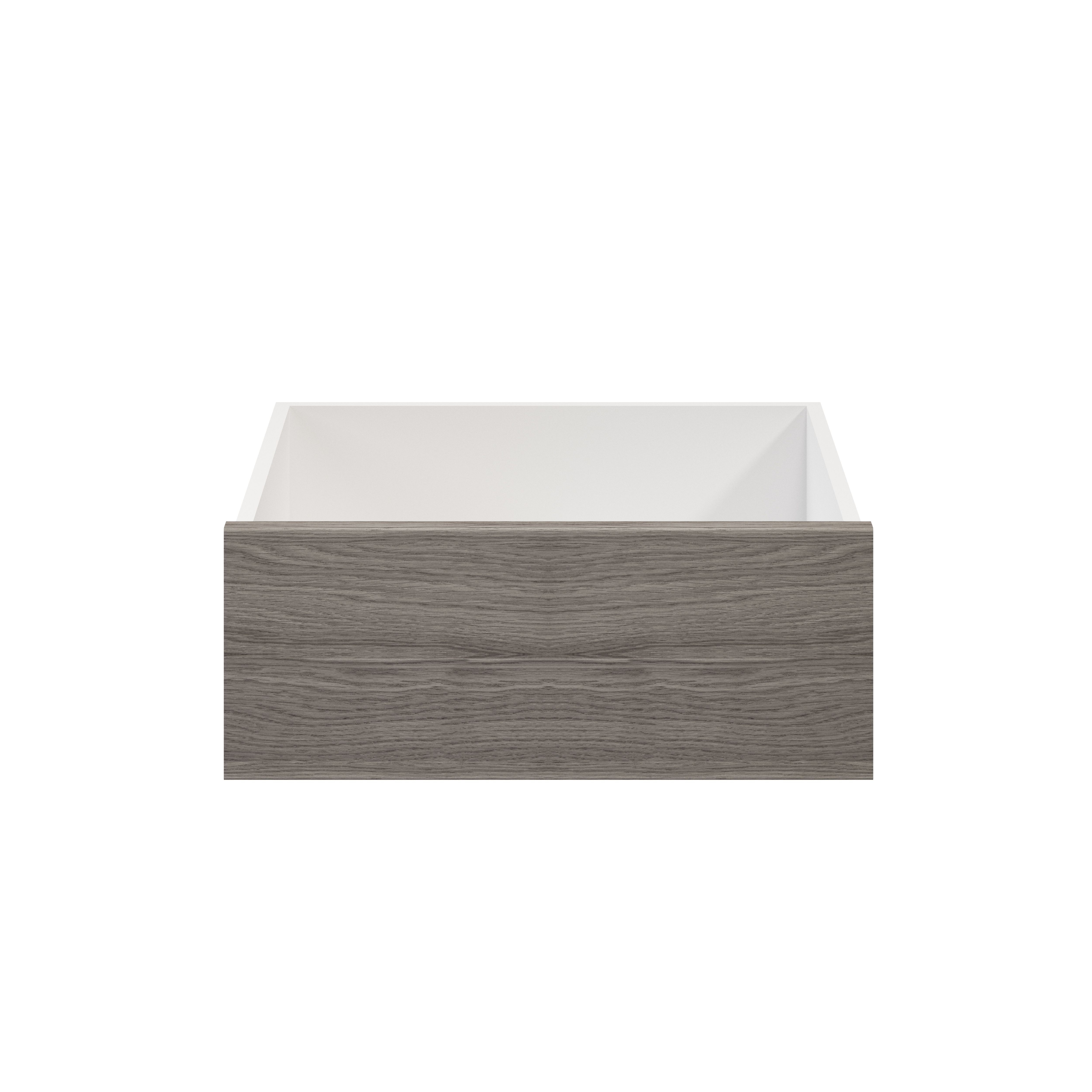 GoodHome Atomia Grey oak effect Slab Internal Drawer (H)170mm (W)464mm (D)390mm