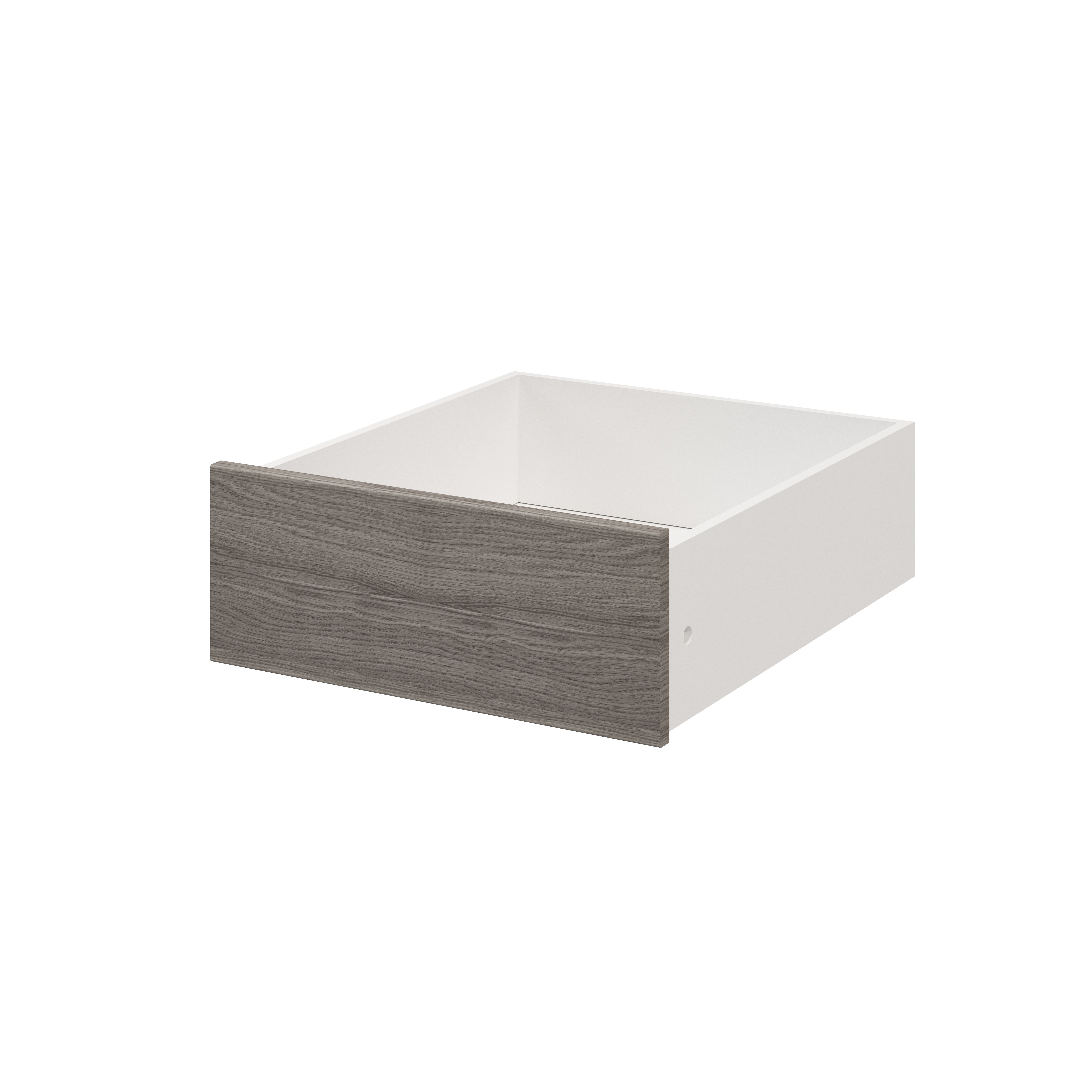 GoodHome Atomia Grey oak effect Slab Internal Drawer (H)170mm (W)464mm (D)500mm