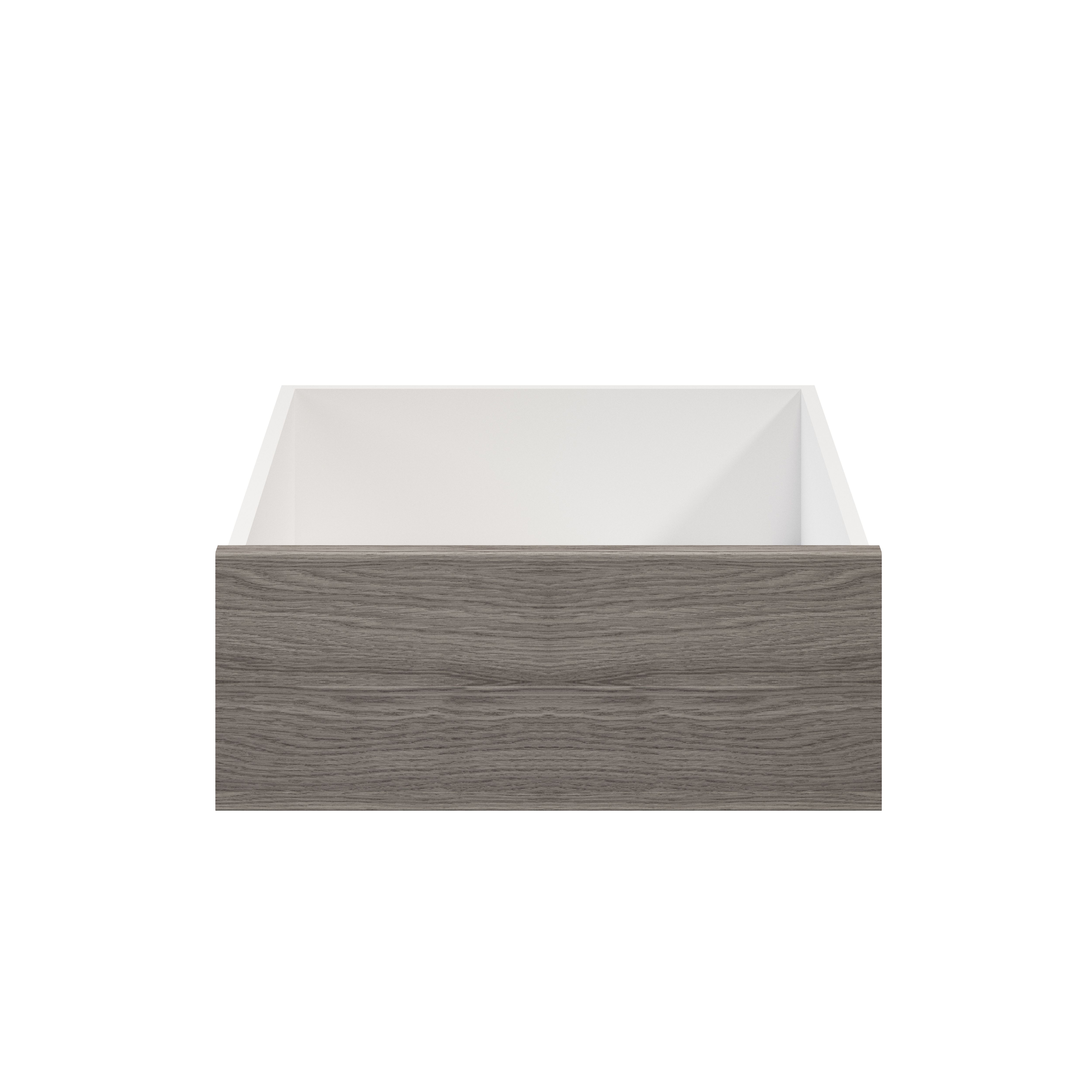 GoodHome Atomia Grey oak effect Slab Internal Drawer (H)170mm (W)464mm (D)500mm