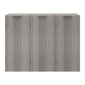 GoodHome Atomia Grey oak effect Small Office & living storage (H)1125mm